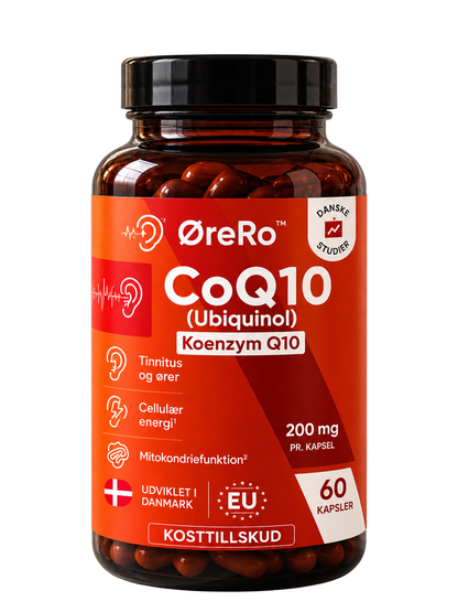 ØreRo™ | COQ10|  Fyld hårcellebatteriet op og dæmp øresusen inden for 5 dage