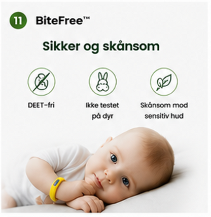 Nordvaya BiteFree™ | Myggearmbånd | Naturlig beskyttelse mod myg – dag og nat. (1+1 Gratis)
