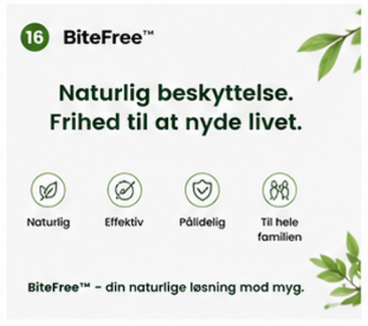 Nordvaya BiteFree™ | Myggearmbånd | Naturlig beskyttelse mod myg – dag og nat. (1+1 Gratis)