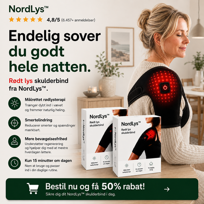 ✨ NordLys™ Skulderbandage |  🌿 Avanceret rødlysterapi til lindring af skuldersmerter og støtte af kroppens naturlige restitution. ❤️‍🩹