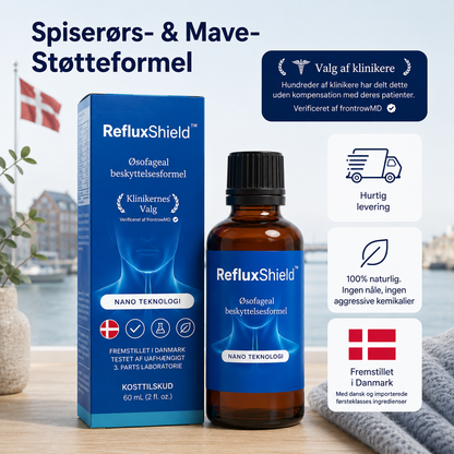 RefluxShield™ |✨Mindst 50% rabat🙅|🛡️🌿💙  Et skjold mod irritation – én slurk ad gangen.