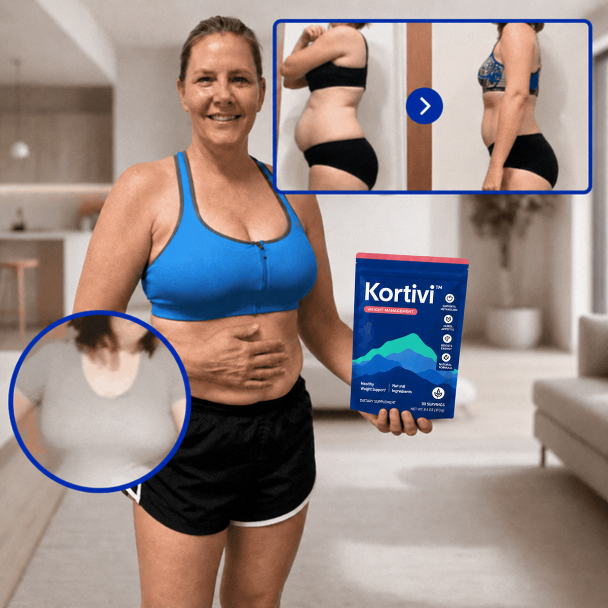 Kortivi™ Kortisol-tilskud | Reducer genstridigt mavefedt & tab op til 6 kg på bare 30 dage!
