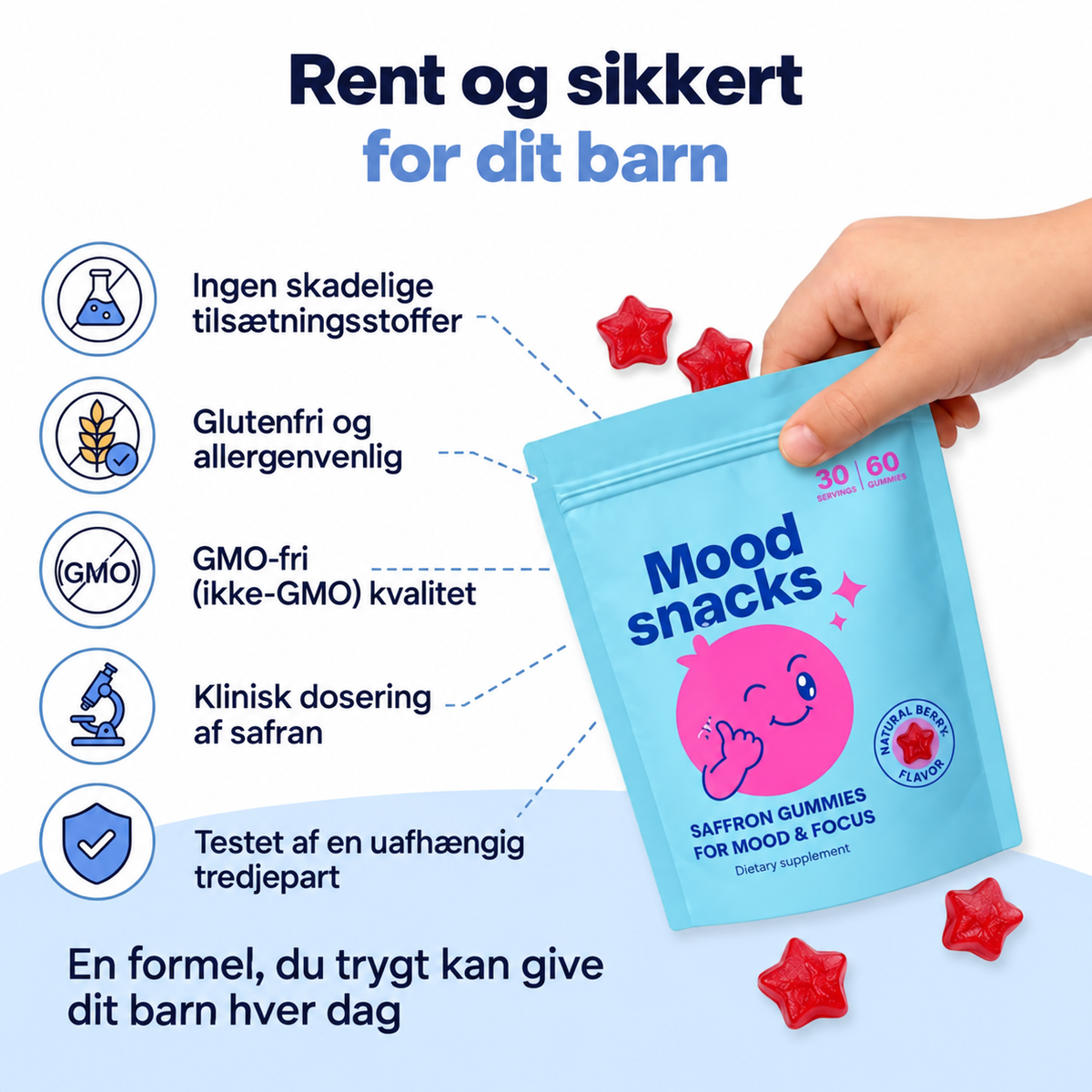Roovia™ |Safran gummies til ro, fokus og følelsesmæssig balance