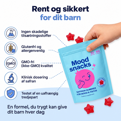 Roovia™ |Safran gummies til ro, fokus og følelsesmæssig balance