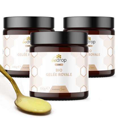 Vorteilsset: 3x Bio Gelée Royale Frisch - 100g pur (Bio-Zertifiziert) zum Sparpreis
