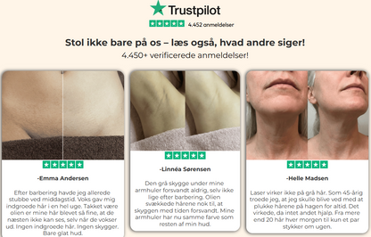 HairFree™ |Tag kontrollen over uønsket hårvækst, reducer genvæksten med op til 96 % på 2 uger!