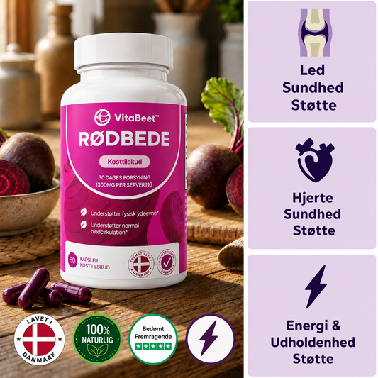 VitaBeet™ | Rødbedekapsler | Understøtter sund blodcirkulation, ledkomfort og vitalitet
