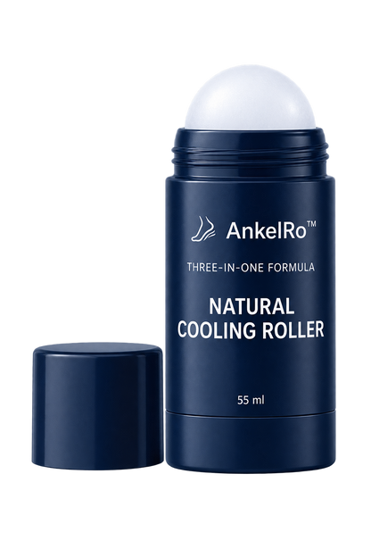 AnkelRo™ — Mikrocirkulationsroll-on | Lindrer varme, tunge ben på bare 10 sekunder