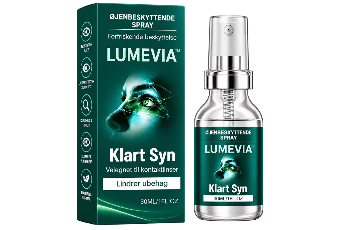 LUMEVIA™ | LUTEIN ØJENSPRAY | En praktisk øjenspray med lutein, zeaxanthin og E-vitamin – udviklet til daglig pleje og støtte af øjnenes velvære.