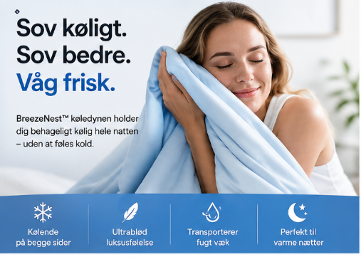 BreezeNest™ | mindst 50% rabat | 💤 Farvel sved. Hej søvn.