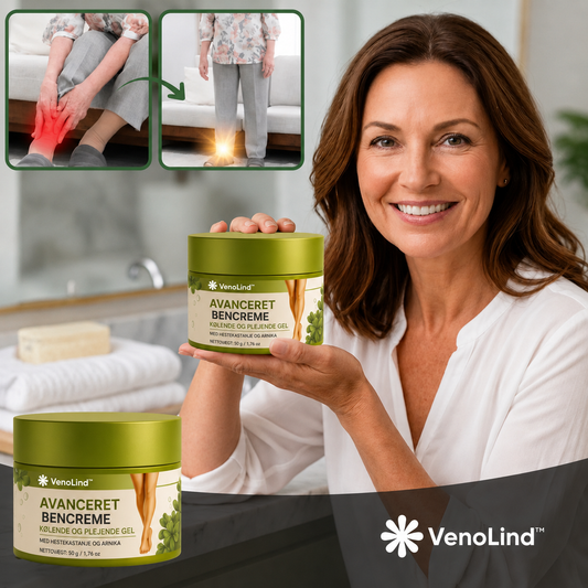 VenoLind™ | kølende bencreme til trætte og hævede ankler, der hjælper dine ben med at føles lettere og mere behagelige i løbet af dagen.