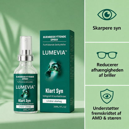LUMEVIA™ | LUTEIN ØJENSPRAY | En praktisk øjenspray med lutein, zeaxanthin og E-vitamin – udviklet til daglig pleje og støtte af øjnenes velvære.