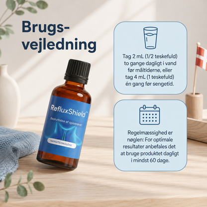 RefluxShield™ |✨Mindst 50% rabat🙅|🛡️🌿💙  Et skjold mod irritation – én slurk ad gangen.
