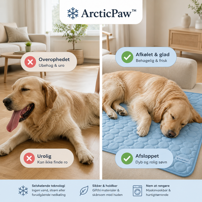 ArcticPaw™ Kølemåtte | Holder din hund eller kat kølig og afslappet – selv på de varmeste sommerdage (Køb 2 – få den 2. med 60% rabat)