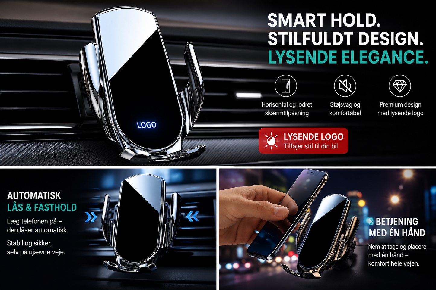 Nordvaya DriveCharge™ | Intelligent Car Phone Holder