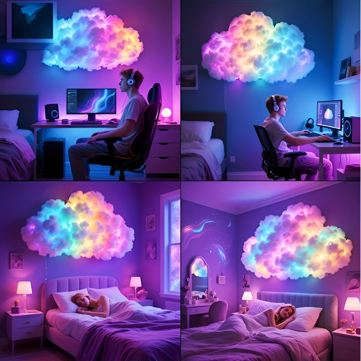Ledsen™ CloudLight: Multifunktionel Ambiance Belysning Sky Lys