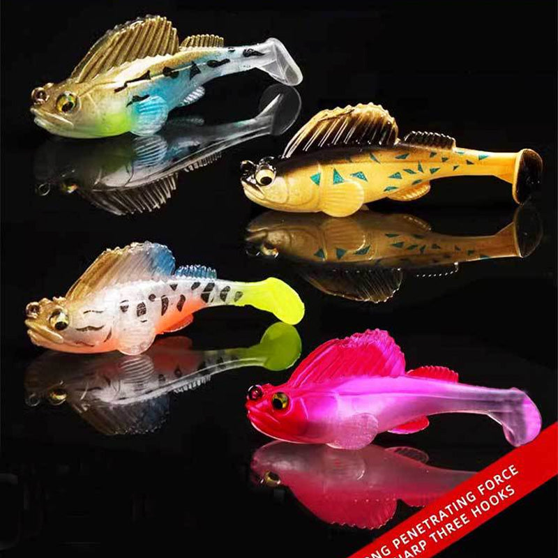 5-delige T-tail soft kunstaas set met doos