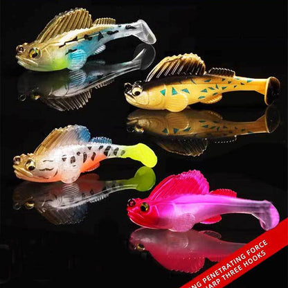 5-delige T-tail soft kunstaas set met doos