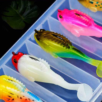 5-delige T-tail soft kunstaas set met doos